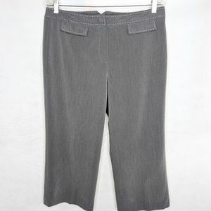 Gray Capri Larry Levine Smooth Flat Front 10